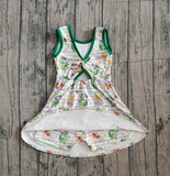 10.22 Pre-order GSD2950 girls Mardi Gras Crocodile sleeveless Dress yoga