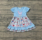 12.12 Pre-order GSD3418 Baby girls embroidered  chicken flower dress