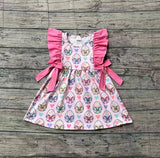 GSD3537 pre-order kids girl clothes egg bows girl easter dress spring clothes dresses