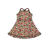 1.9 Pre-order GSD3587 girls pig camo dress yoga