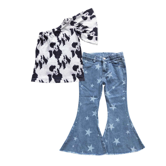 leopard girl top + star jeans outfits
