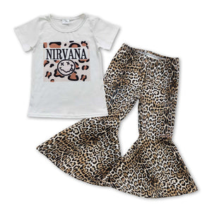 nirvana leopard + Leopard print leather pants girls clothing