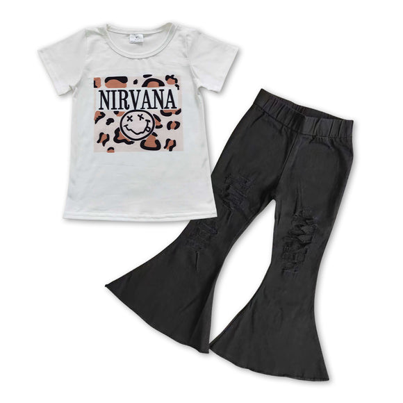 nirvana leopard + black jeans girls clothing