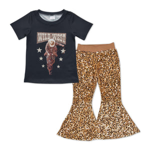 GSPO0999--wild west top+  sequined bell bottoms
