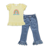 GSPO1136--happy Easter top +tassel jeans outfits