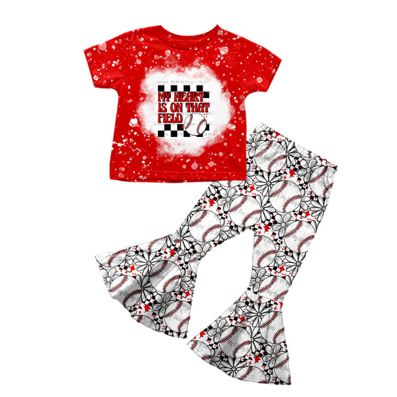 GSPO1236---pre order rugby red short sleeve girls outfits