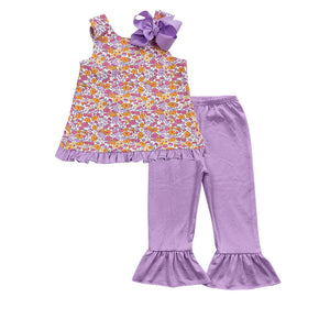 GSPO1695 pre order  floral purple girls outfits