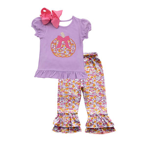 GSPO1696 pre order  floral purple girls outfits