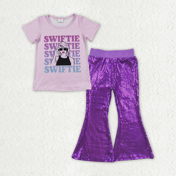 GSPO1707 TS singer + purple pants outfits