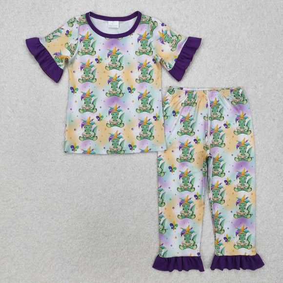 GSPO1766 Mardi Gras girls  pajamas