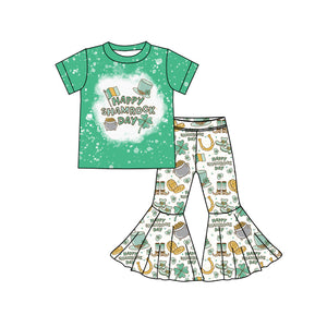 GSPO1776 pre order Happy shamrock day girls clothing