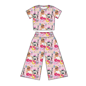 Pre-order GSPO1882 baby girls short sleeve singer outfits ( Deadline Dec.27 )