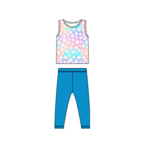 Pre-order GSPO1918 baby girls blue pant sleeveless outfits ( Deadline Dec.29 )