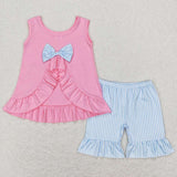 GSSO0438-- summer blue&pink girls outfits