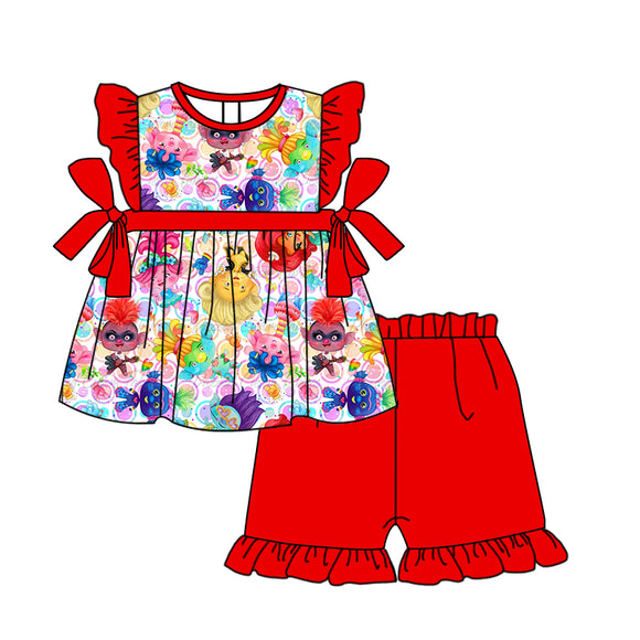 GSSO0527--pre order summer cartoon red girls outfits