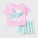 Pink dreamin' top stripe shorts party girls outfits