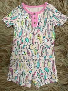 GSSO1399 pre order Deadline May 22 short sleeves fishing girls pajamas