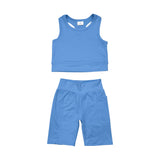 Multicolored yoga girl summer set