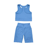 Multicolored yoga girl summer set