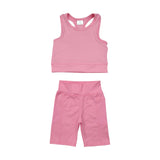 Multicolored yoga girl summer set