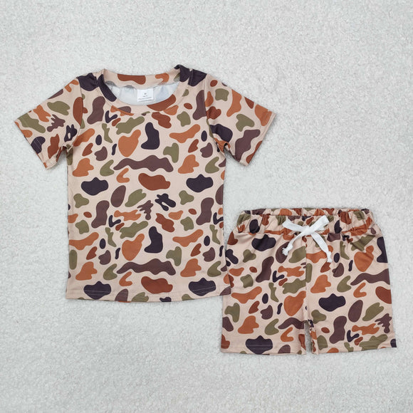 GSSO1724 kids brown cam shorts outfits