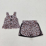 GSSO2053 girls Leopard shorts outfits