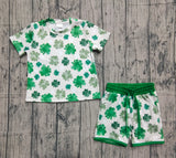10.10 Pre-order GSSO2744 baby girls St Patrick's Day short sleeves short outfits