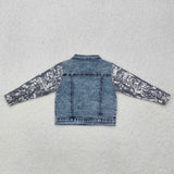 new style Sequin denim coat