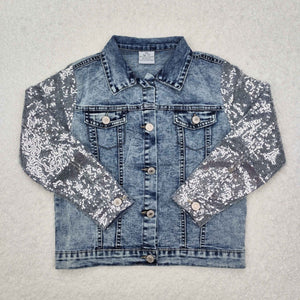 new style Sequin denim coat