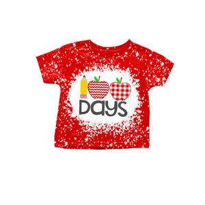 GT0386--pre order short sleeve 100 DAYS red top