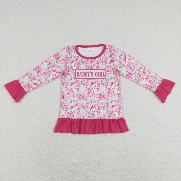 GT0402-- long sleeve daddy's girls embroidery top