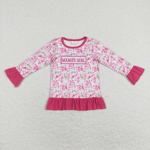 GT0403-- long sleeve mama's girls floral embroidery top
