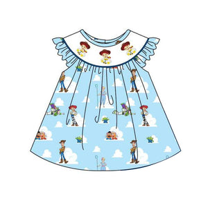 Deadline May 16 pre order Light blue cloud toy baby girls shirt