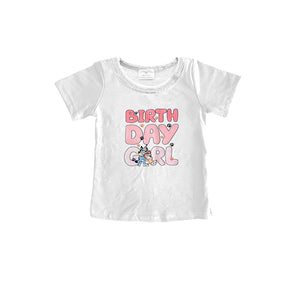 GT0617 pre order short sleeves birthday girl dog top