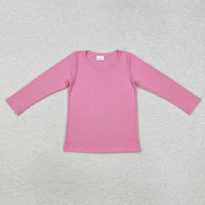 GT0781  long sleeve cotton pink top