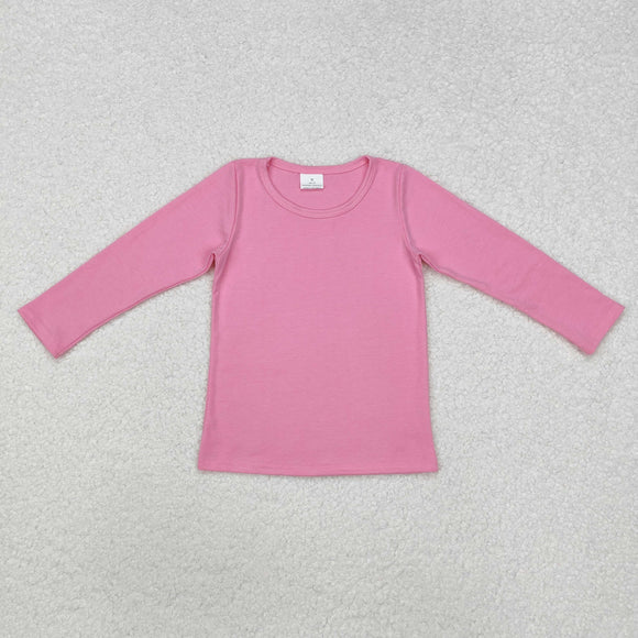 GT0781  long sleeve cotton pink top