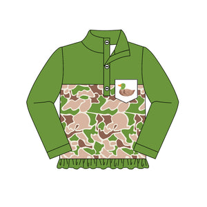 Pre-order GT0786  long sleeve mallard ducks camo girls pullover