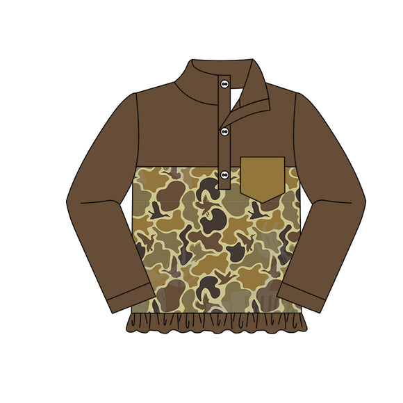 Pre-order GT0813 long sleeve hunting camo girls pullover