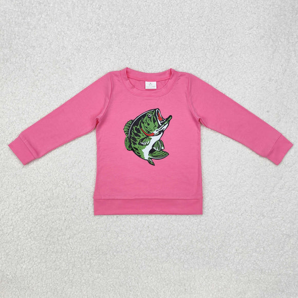 GT0870 toddler girl clothes fish girl winter top shirt