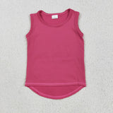 GT0982 Girls rose sleeveless T-shirt  YOGA