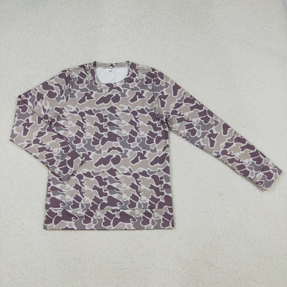 GT1124 Adults women brown grey long sleeve top