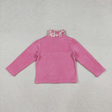 High quality Christmas pink zipper pullover