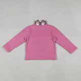High quality Christmas pink zipper pullover