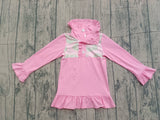 Pre-order GT1402 baby girls long sleeve button pullover top