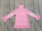 Pre-order GT1402 baby girls long sleeve button pullover top