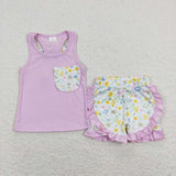 GSSO0511-- summer flower pink girls outfits