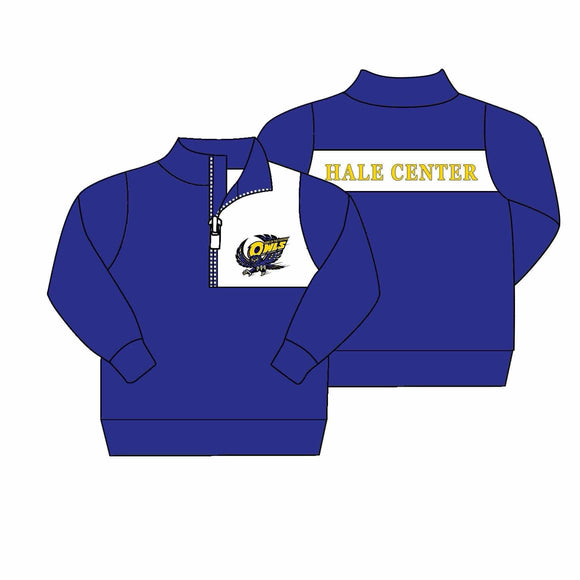 MOQ 3 custom style kids and adult hale center pullover