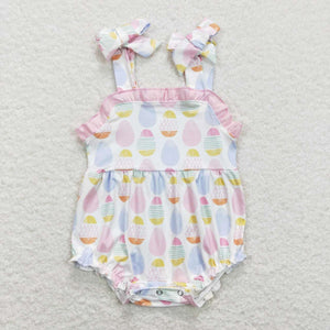 SR0900--pink short sleeve baby romper