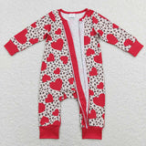 LR0775--long sleeve Valentine's Day zip sleeper