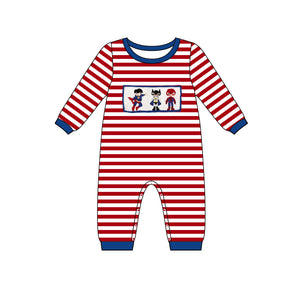 LR0996 pre order Long sleeves superheroes romper